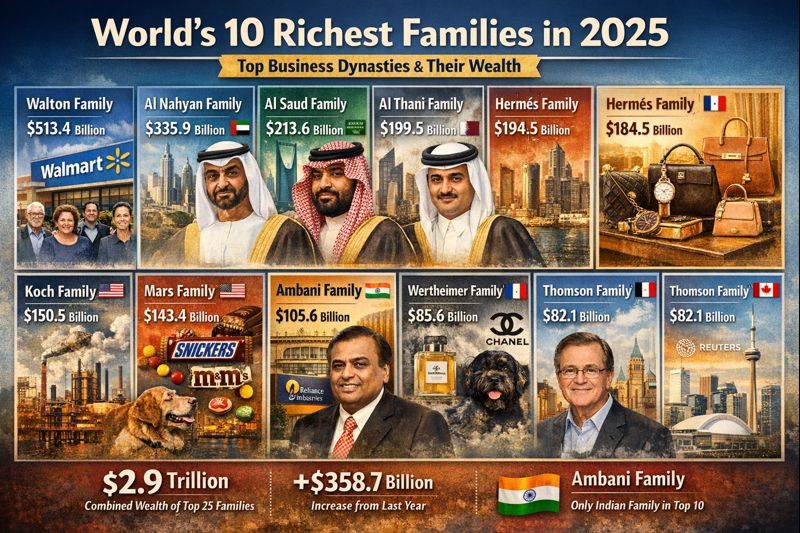 World’s 10 Richest Families in 2025